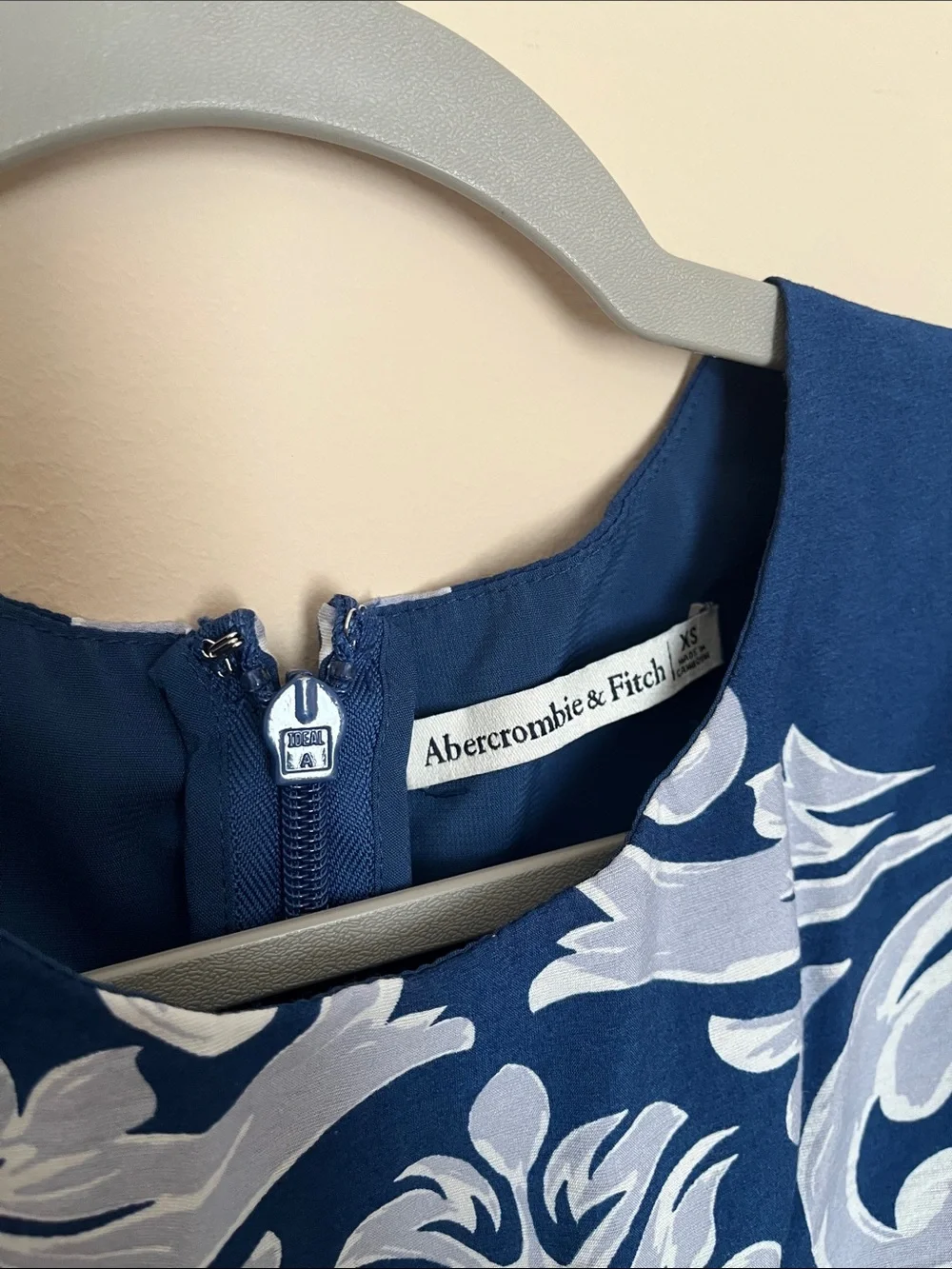 Abercrombie & Fitch Navy and White Cutout Maxi Dress